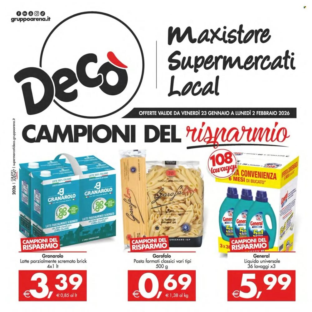 Volantino promozionale Deco Supermercati  valide dal 23/01/2026 - Pagina 1.