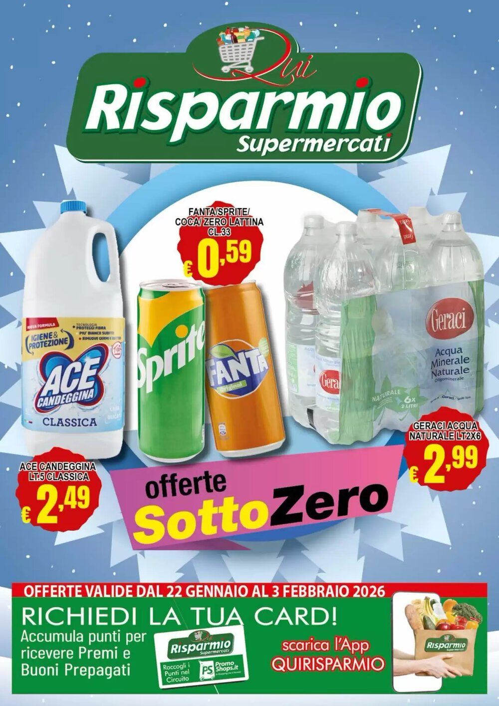 Volantino promozionale Risparmio Supermercati  valide dal 23/01/2026 - Pagina 1.