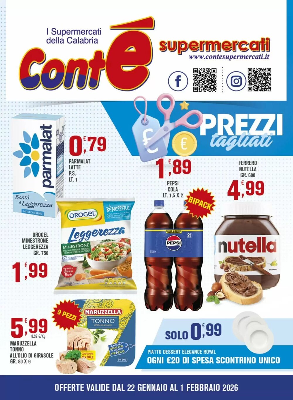 Volantino promozionale Conté Supermercati  valide dal 23/01/2026 - Pagina 1.