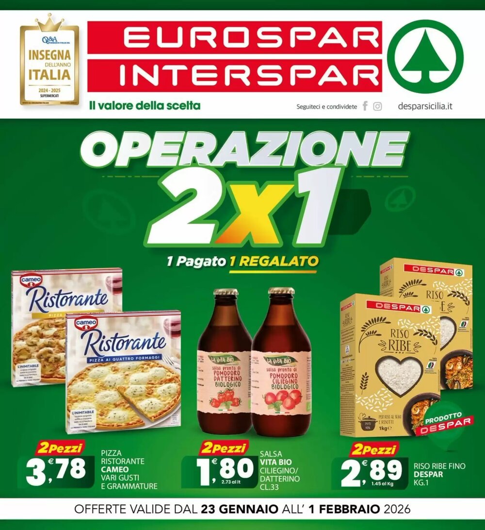 Volantino promozionale Eurospar  valide dal 23/01/2026 - Pagina 1.