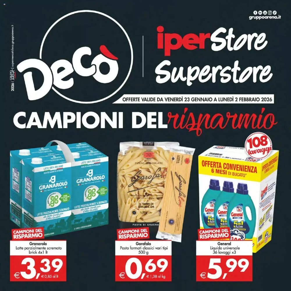 Volantino promozionale Deco Iperstore  valide dal 23/01/2026 - Pagina 1.