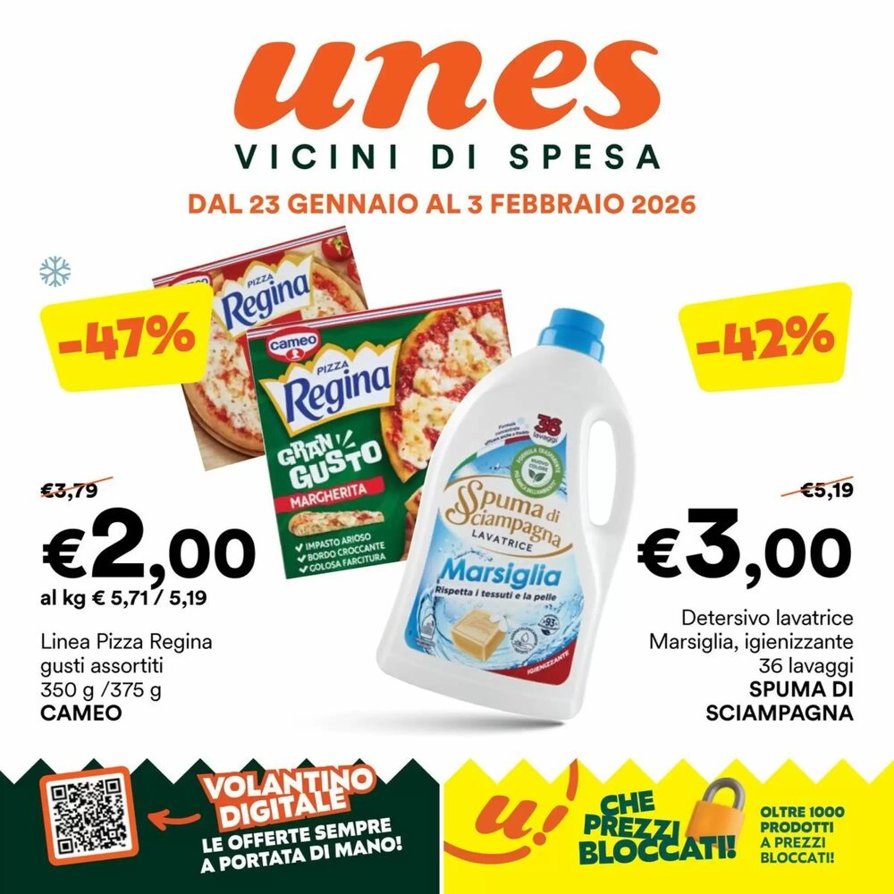 Volantino promozionale Unes  valide dal 23/01/2026 - Pagina 1.