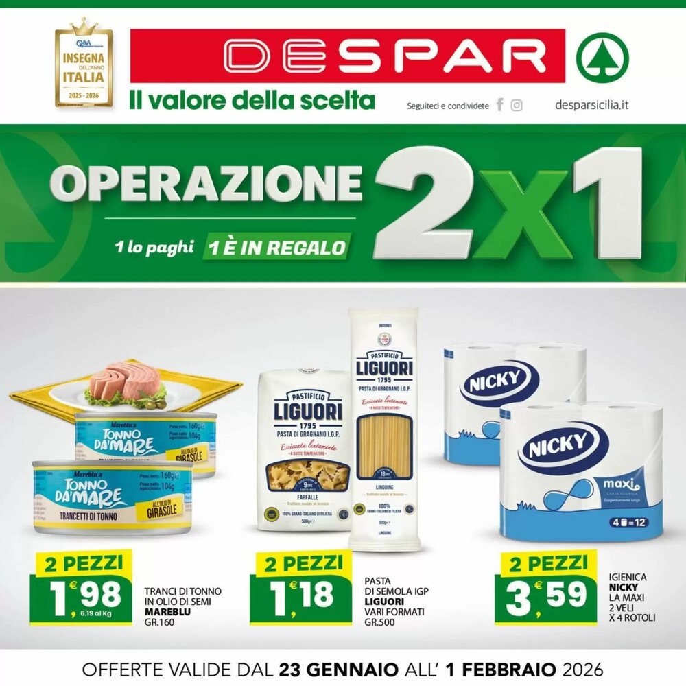 Volantino promozionale Despar  valide dal 23/01/2026 - Pagina 1.