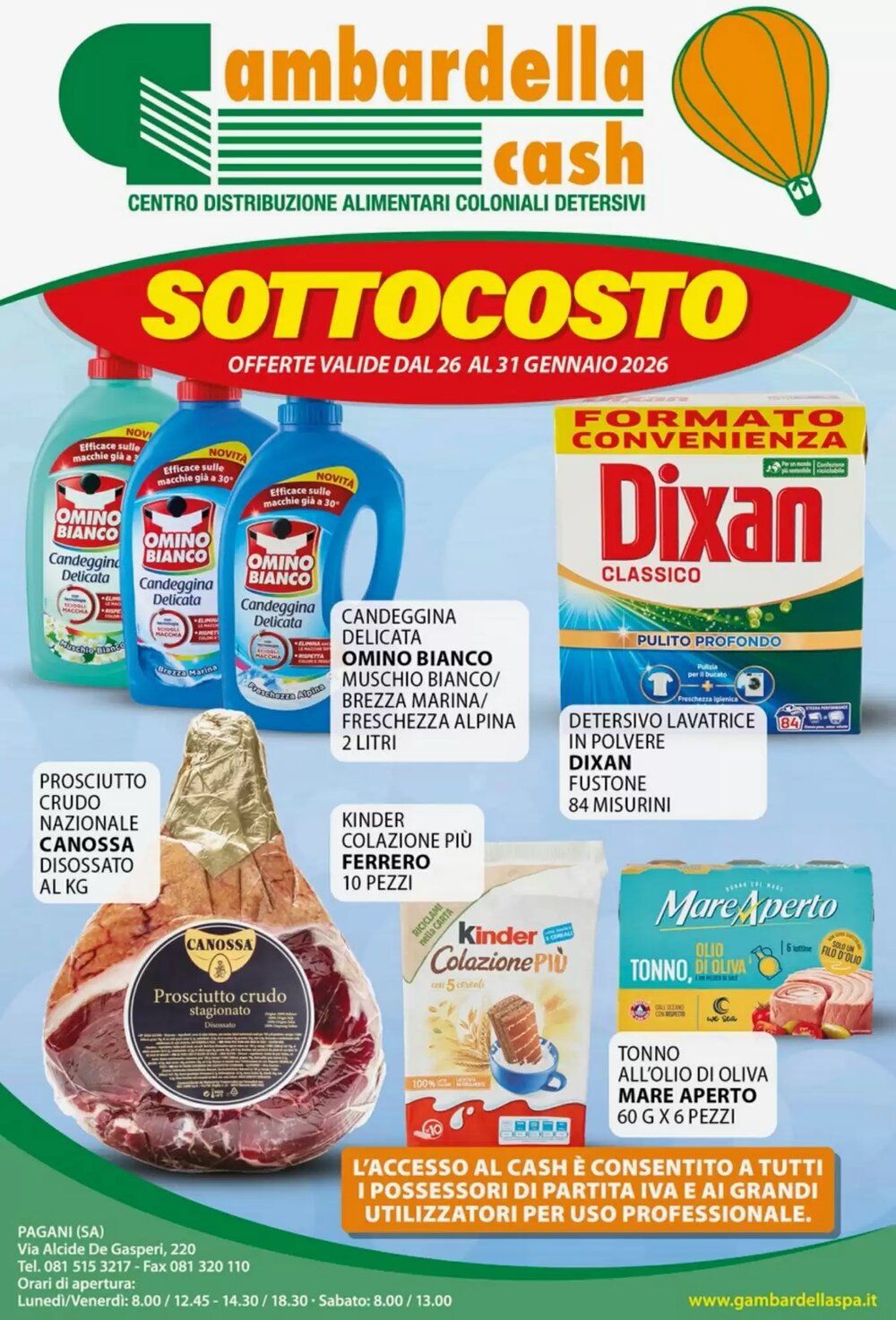 Volantino promozionale Gambardella Cash  valide dal 26/01/2026 - Pagina 1.