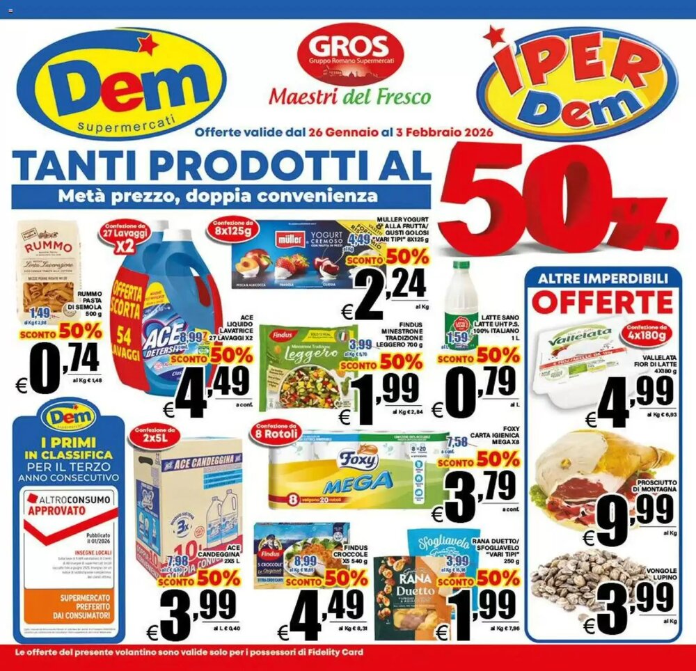 Volantino promozionale DEM  valide dal 26/01/2026 - Pagina 1.