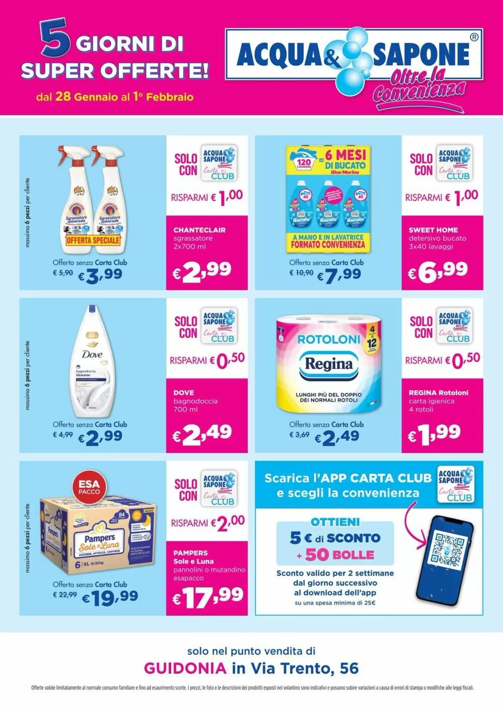 Volantino promozionale Acqua & Sapone  valide dal 28/01/2026 - Pagina 1.