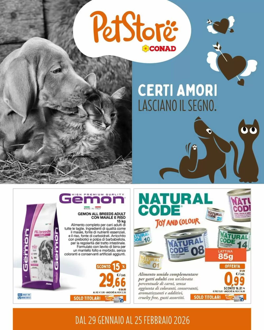 Volantino promozionale Pet Store Conad  valide dal 29/01/2026 - Pagina 1.