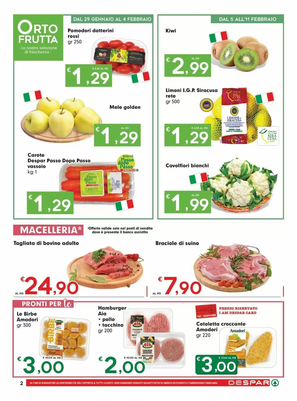 Volantino promozionale Despar  valide dal 29/01/2026 - Pagina 2.
