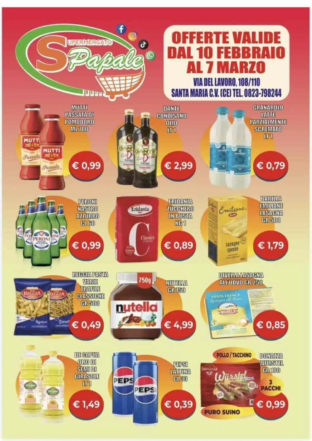 Volantino promozionale Supermercato Papale  valide dal 10/02/2026 - Pagina 1.
