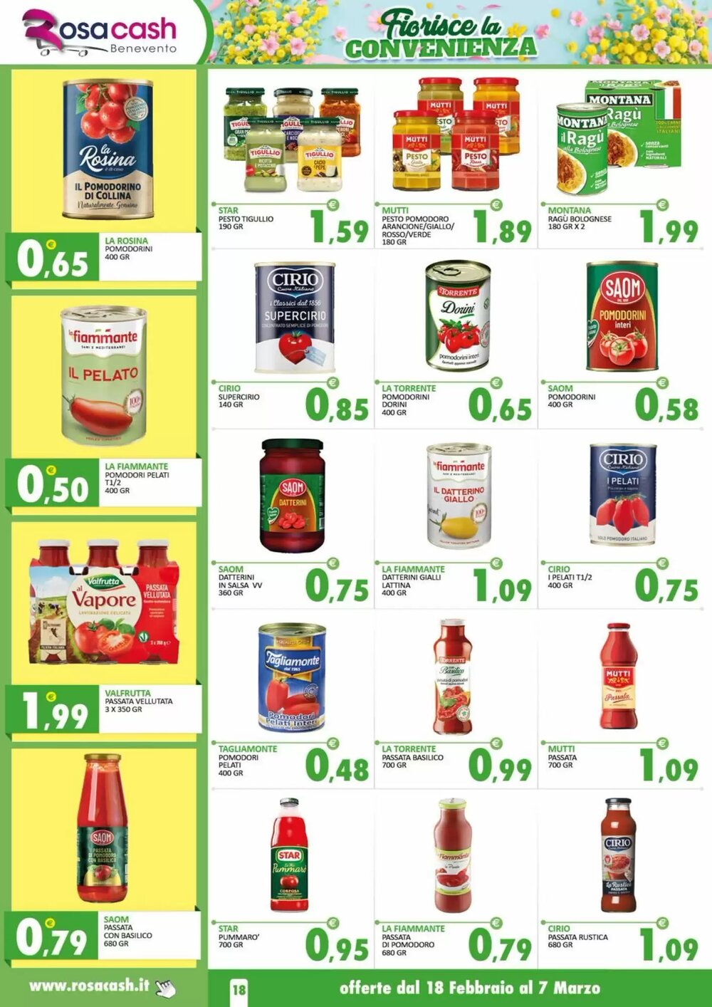 Volantino promozionale Rosa Cash  valide dal 17/02/2026 - Pagina 18.