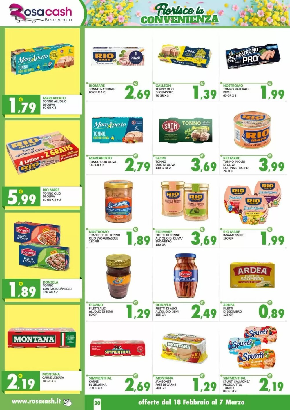 Volantino promozionale Rosa Cash  valide dal 17/02/2026 - Pagina 20.