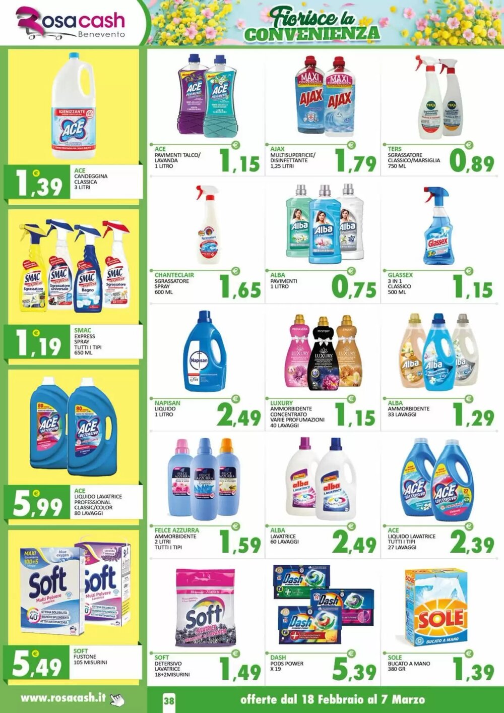 Volantino promozionale Rosa Cash  valide dal 17/02/2026 - Pagina 38.