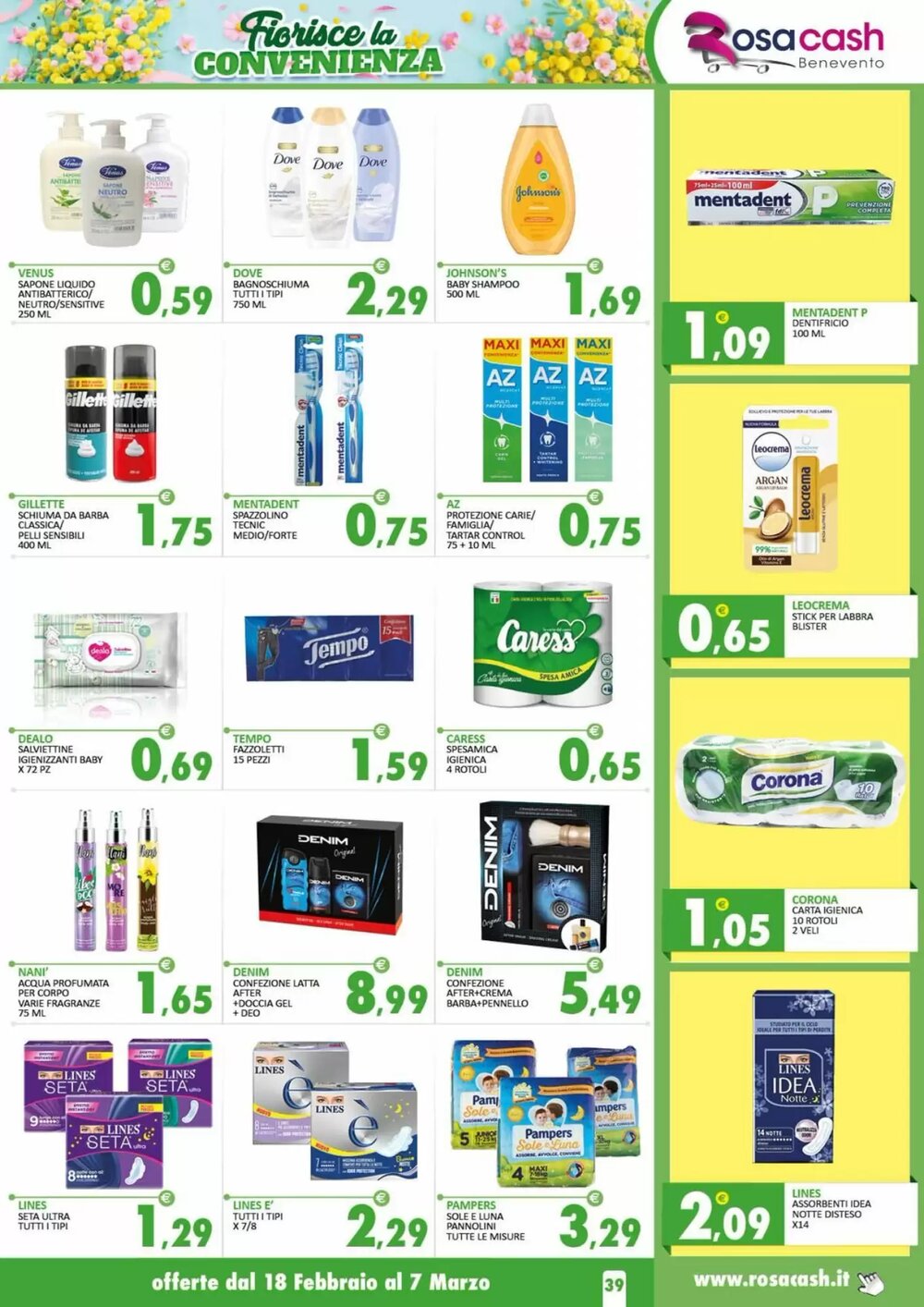 Volantino promozionale Rosa Cash  valide dal 17/02/2026 - Pagina 39.