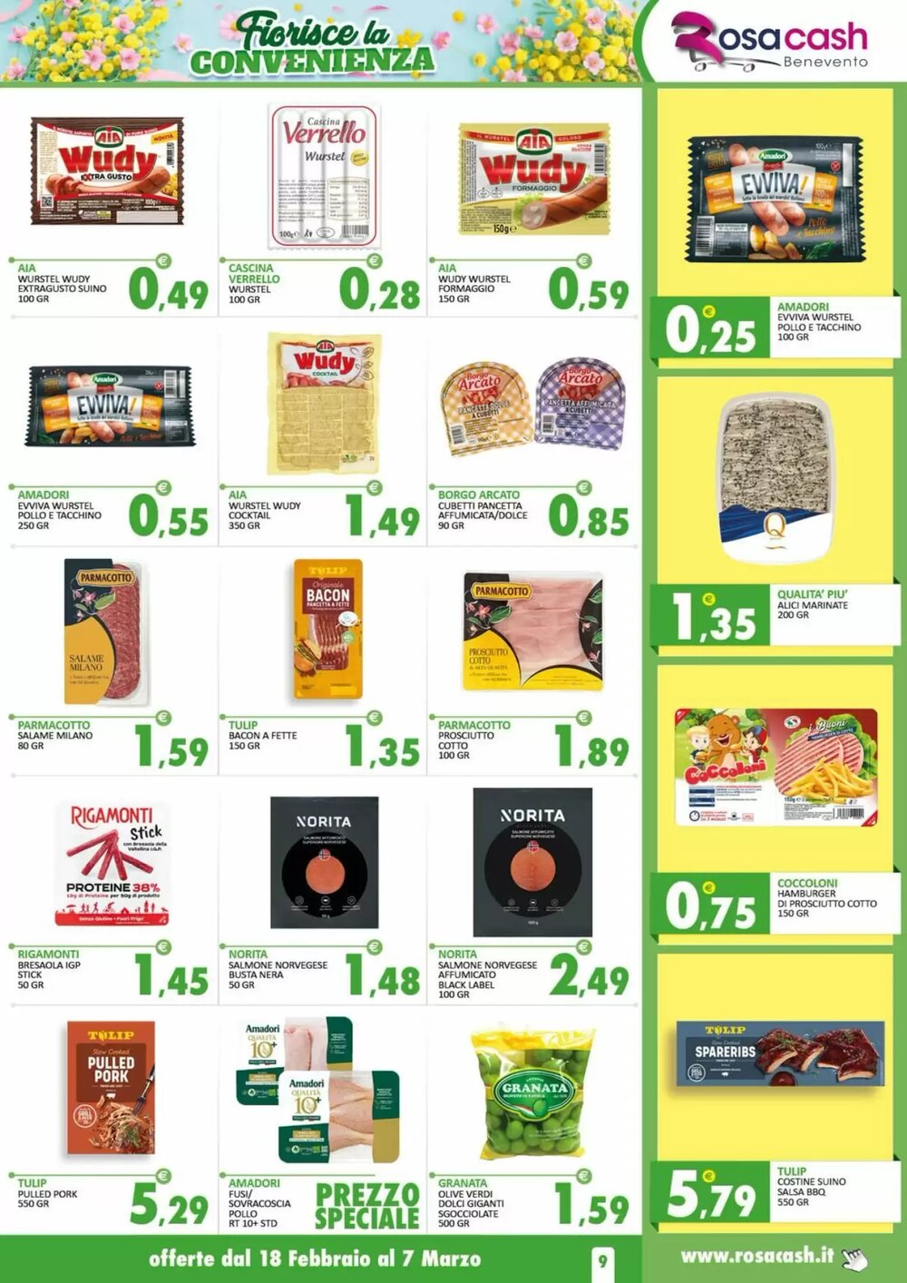 Volantino promozionale Rosa Cash  valide dal 17/02/2026 - Pagina 9.
