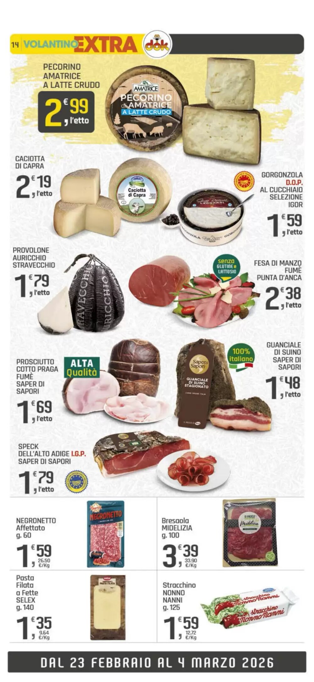 Volantino promozionale Supermercati Dok  valide dal 18/02/2026 - Pagina 14.