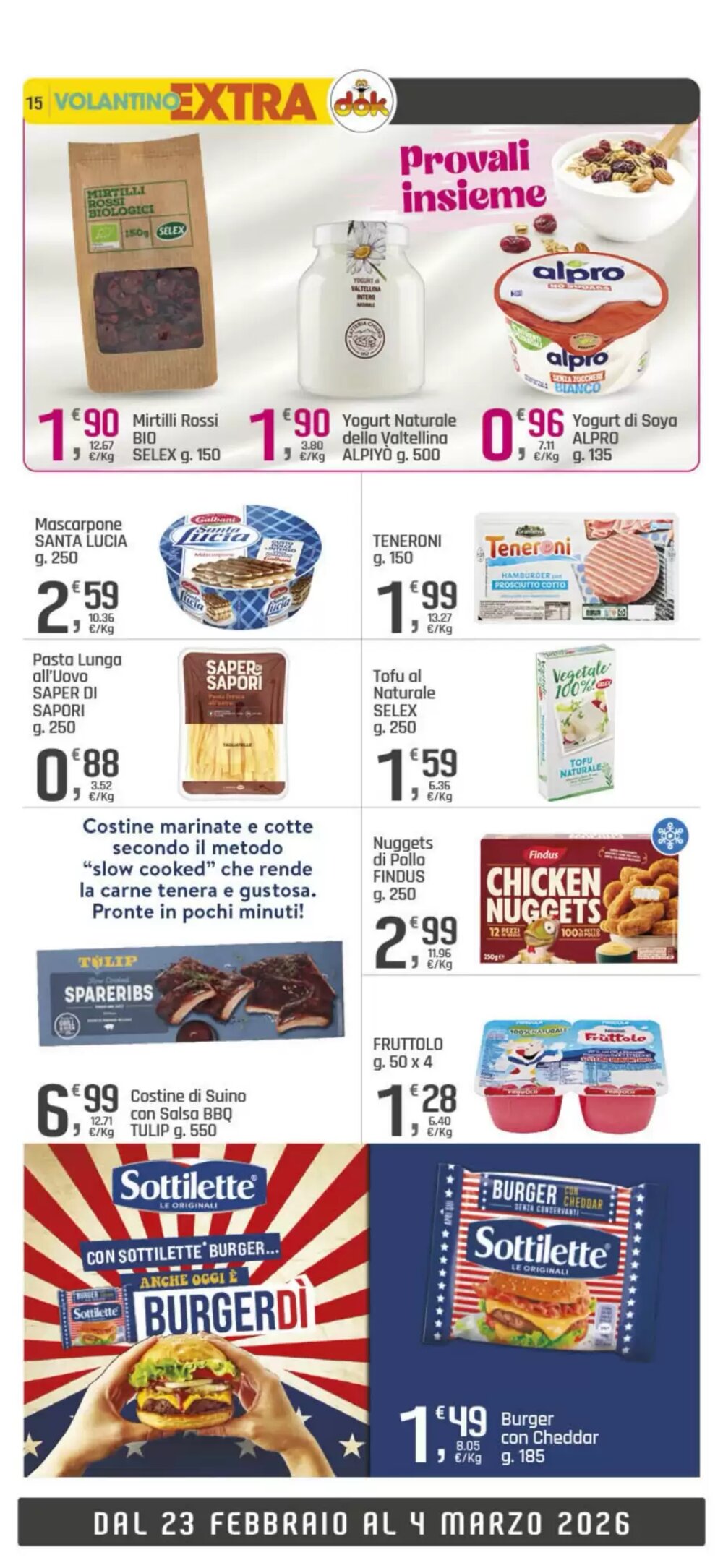 Volantino promozionale Supermercati Dok  valide dal 18/02/2026 - Pagina 15.