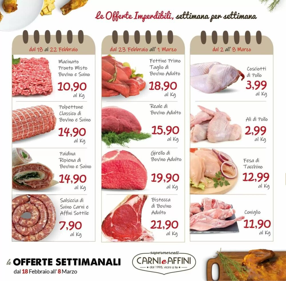 Volantino promozionale Carni e Affini Supermercati  valide dal 18/02/2026 - Pagina 2.