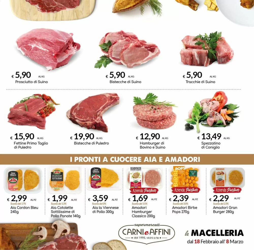 Volantino promozionale Carni e Affini Supermercati  valide dal 18/02/2026 - Pagina 3.