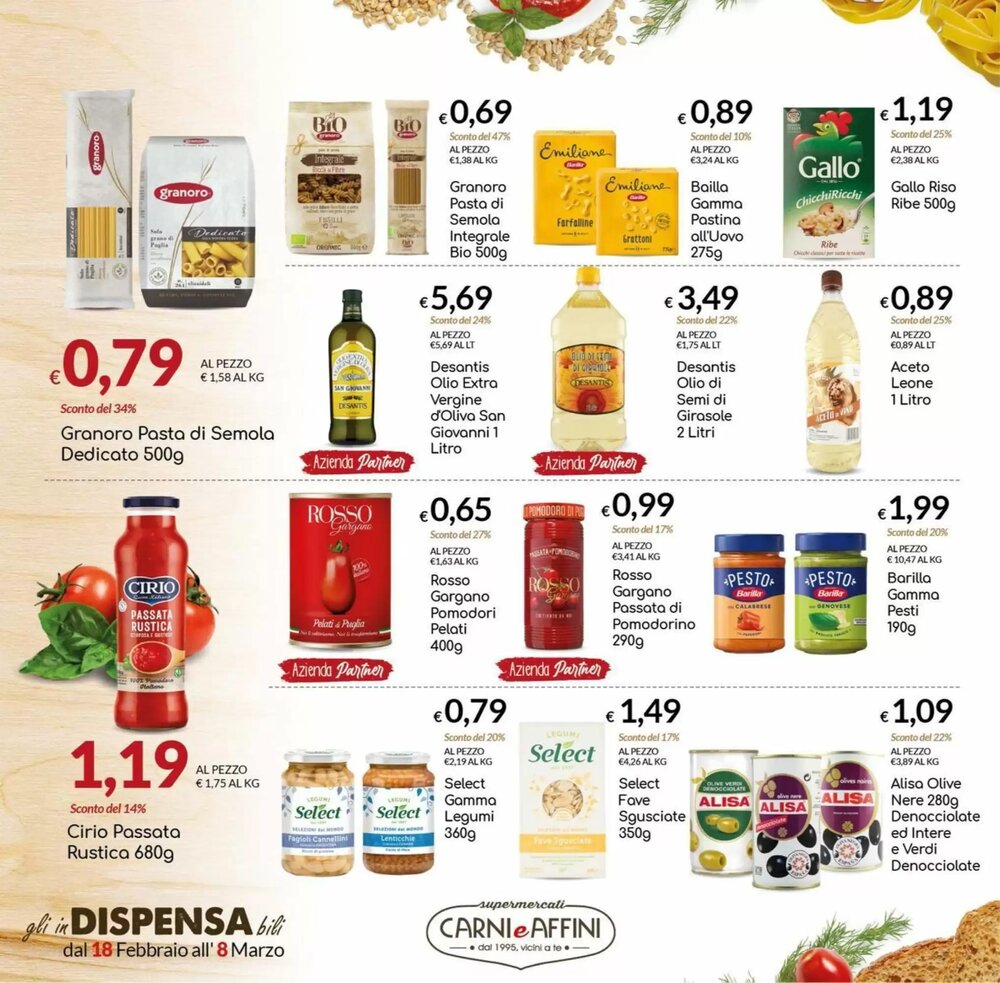 Volantino promozionale Carni e Affini Supermercati  valide dal 18/02/2026 - Pagina 6.