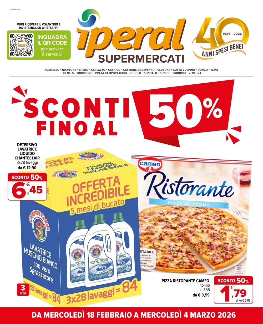Volantino promozionale Iperal  valide dal 18/02/2026 - Pagina 1.