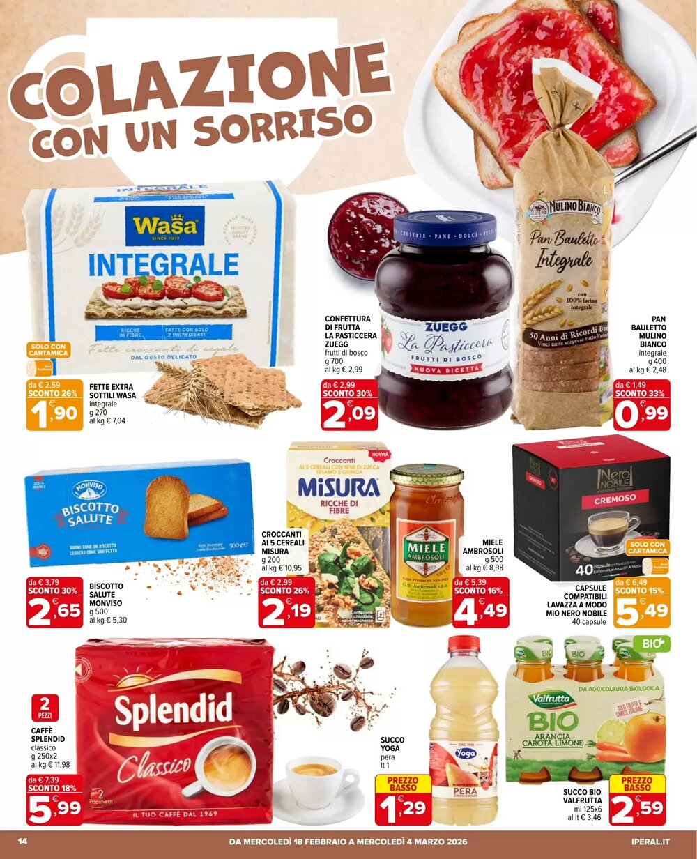 Volantino promozionale Iperal  valide dal 18/02/2026 - Pagina 14.