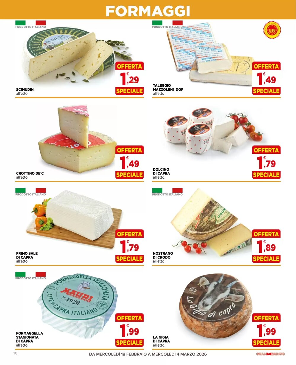 Volantino promozionale Gran mercato  valide dal 18/02/2026 - Pagina 10.