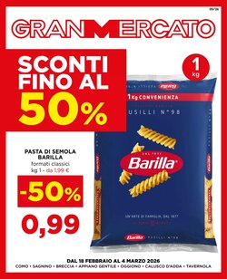 Volantino promozionale Gran mercato valide dal 18/02/2026