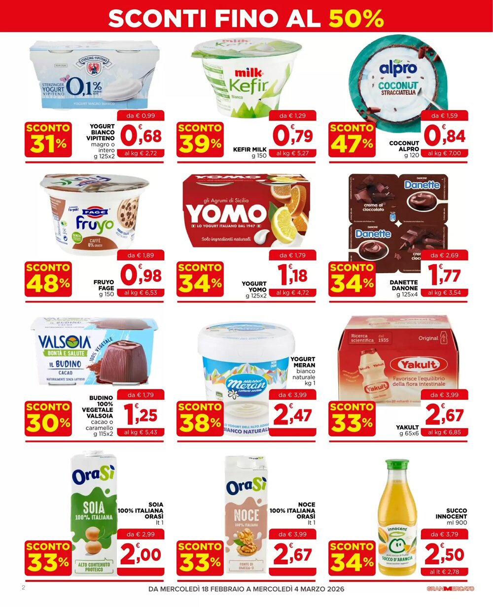 Volantino promozionale Gran mercato  valide dal 18/02/2026 - Pagina 2.