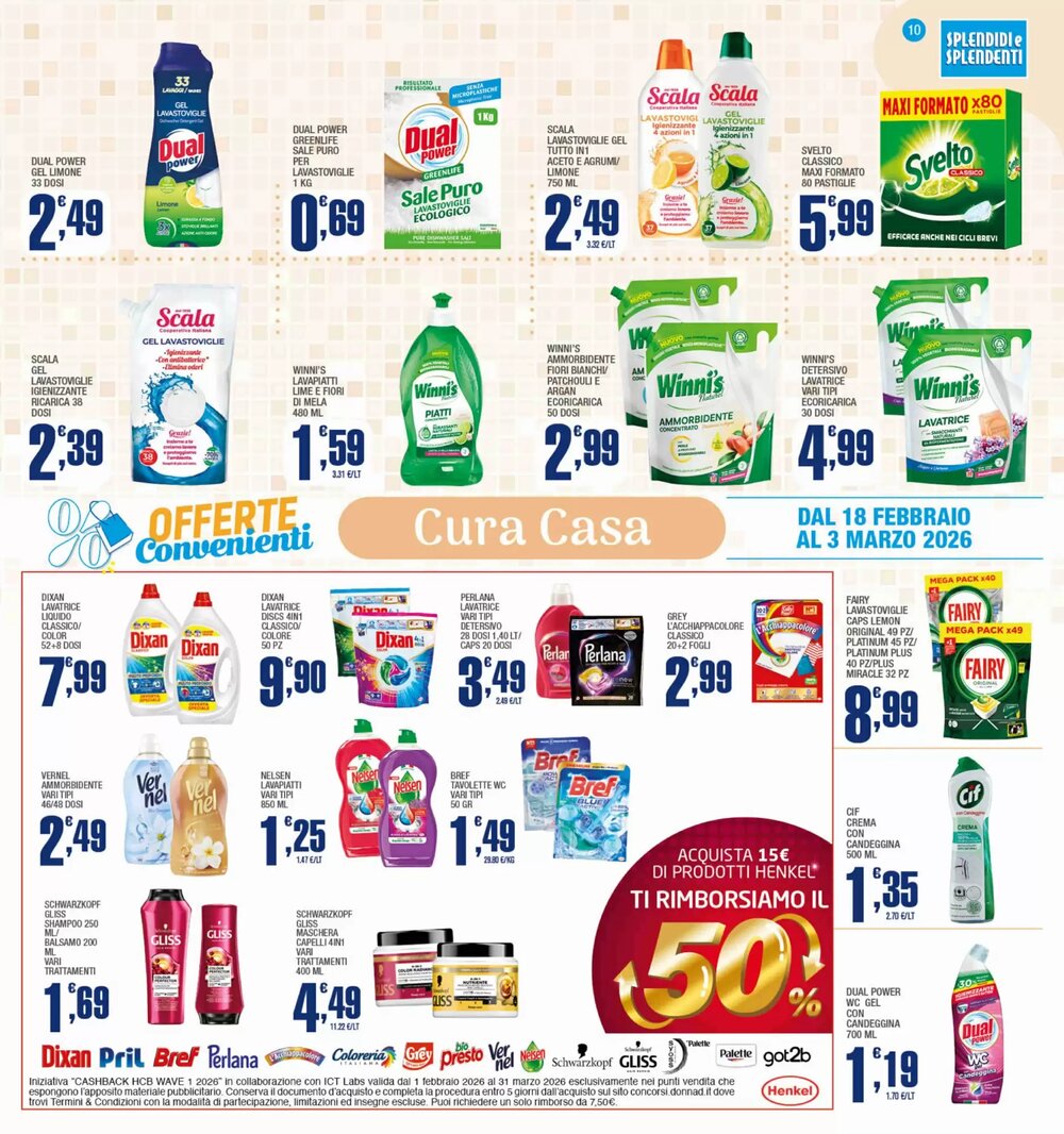 Volantino promozionale Splendidi e Splendenti  valide dal 18/02/2026 - Pagina 10.