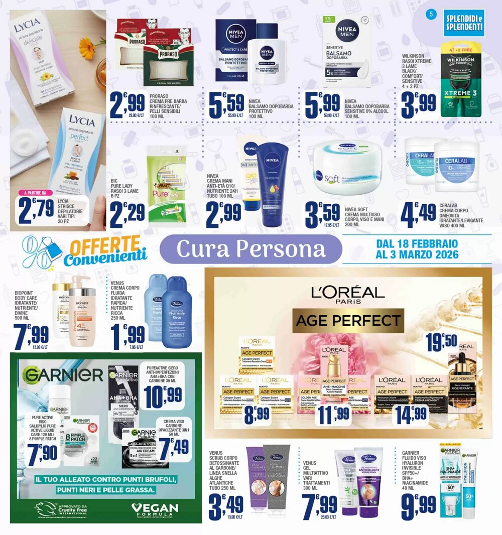 Volantino promozionale Splendidi e Splendenti  valide dal 18/02/2026 - Pagina 5.