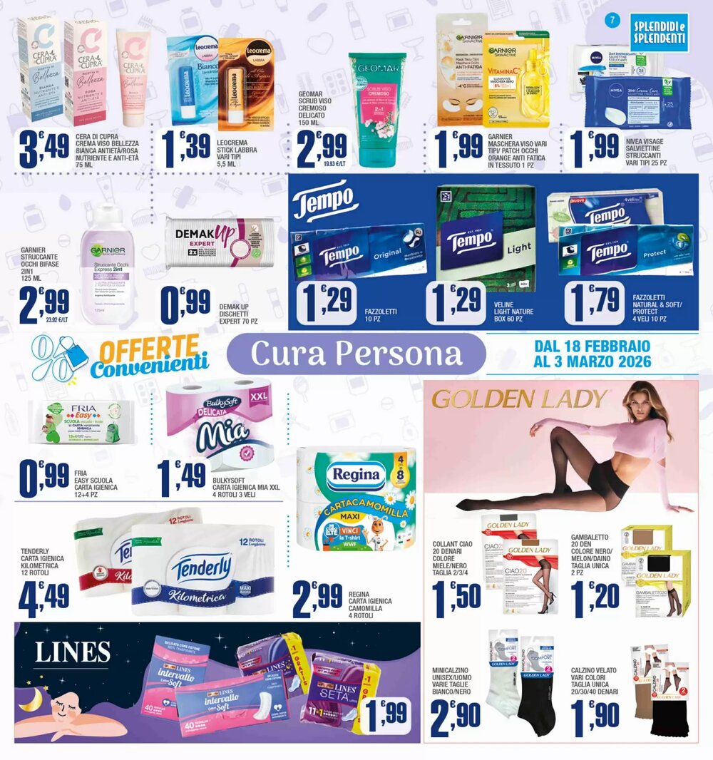 Volantino promozionale Splendidi e Splendenti  valide dal 18/02/2026 - Pagina 7.