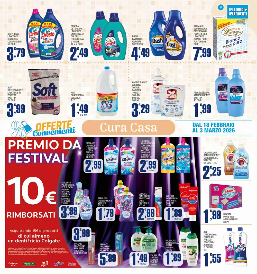 Volantino promozionale Splendidi e Splendenti  valide dal 18/02/2026 - Pagina 9.