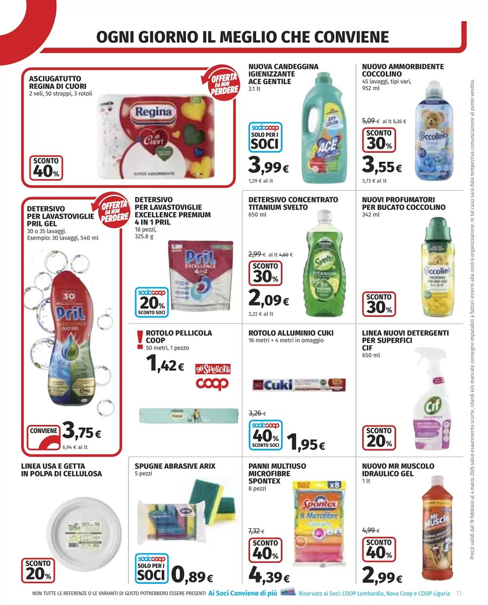 Volantino promozionale Coop  valide dal 19/02/2026 - Pagina 13.