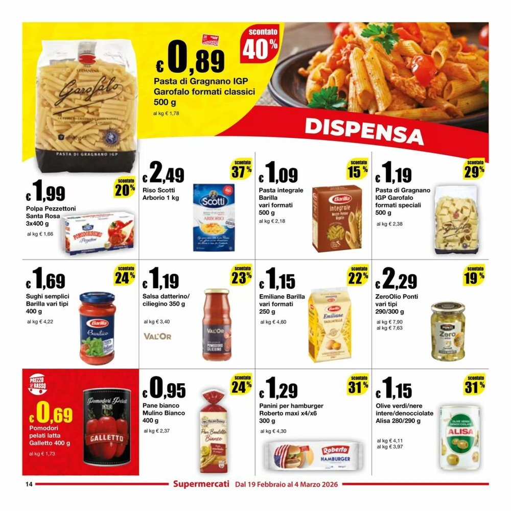 Volantino promozionale Sì con te  valide dal 19/02/2026 - Pagina 14.