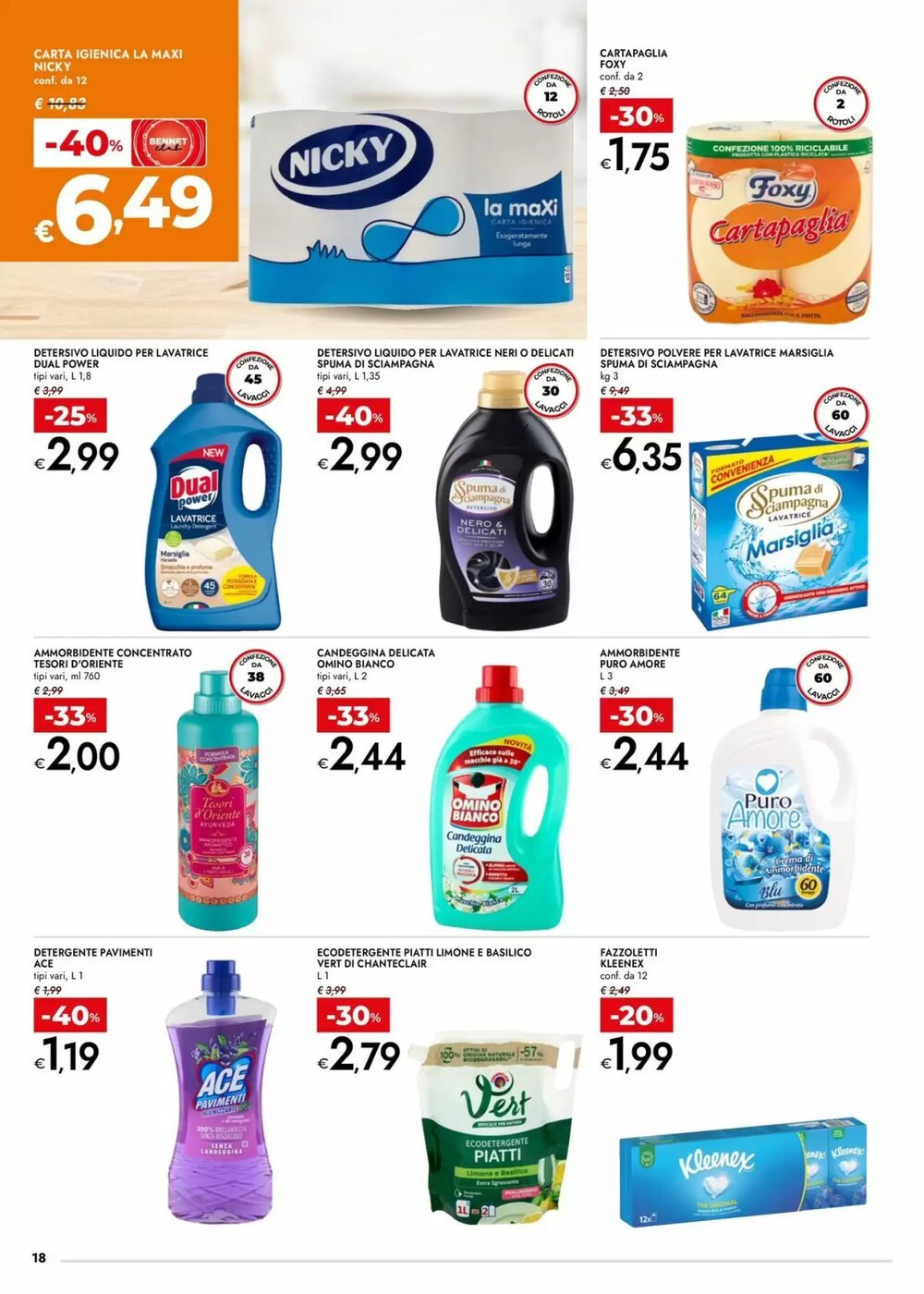 Volantino promozionale Bennet  valide dal 19/02/2026 - Pagina 18.