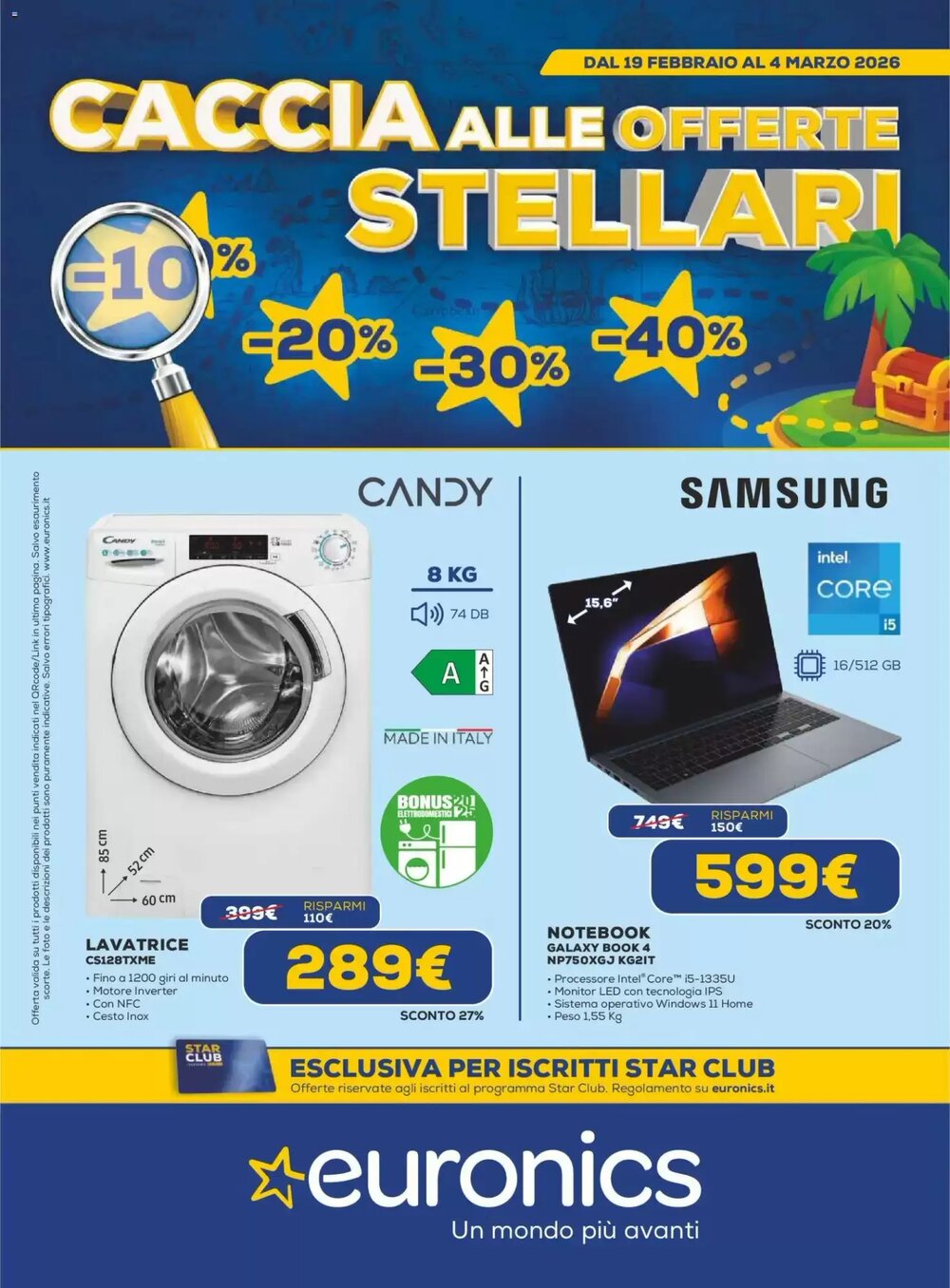 Volantino promozionale Euronics  valide dal 19/02/2026 - Pagina 1.
