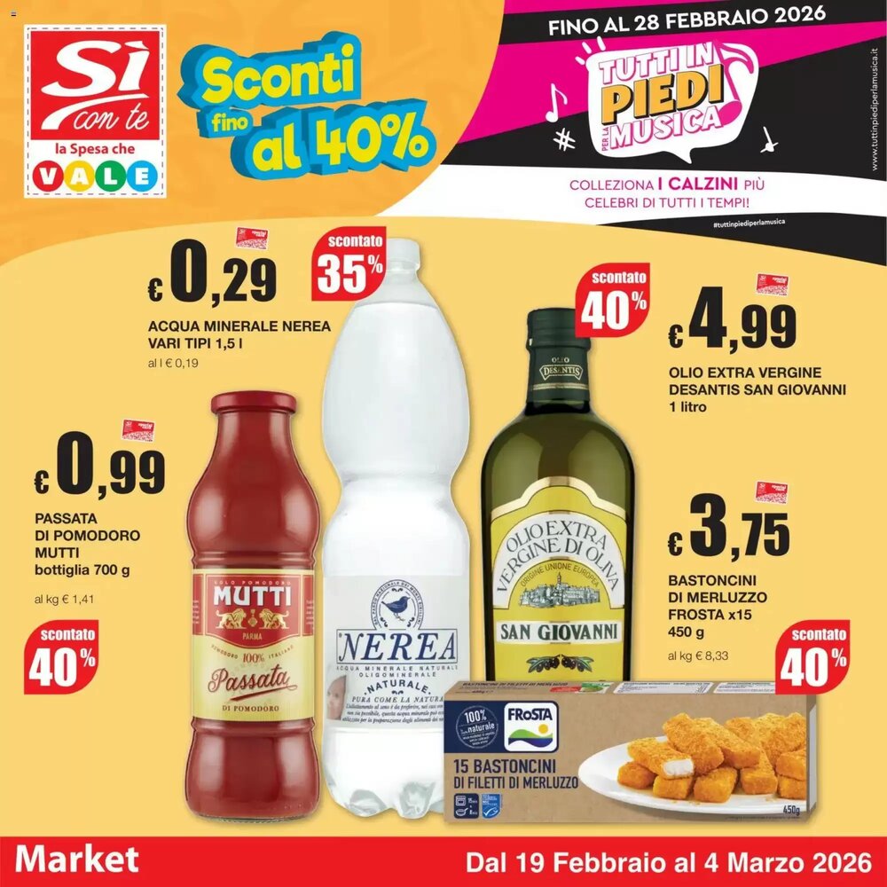 Volantino promozionale Sì con te  valide dal 19/02/2026 - Pagina 1.