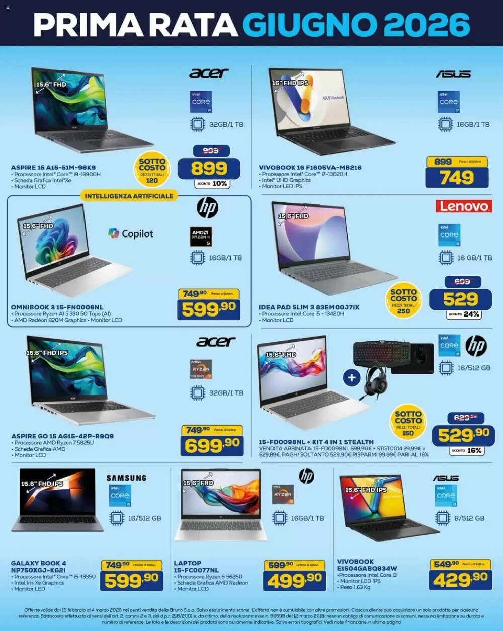 Volantino promozionale Euronics Bruno  valide dal 19/02/2026 - Pagina 8.