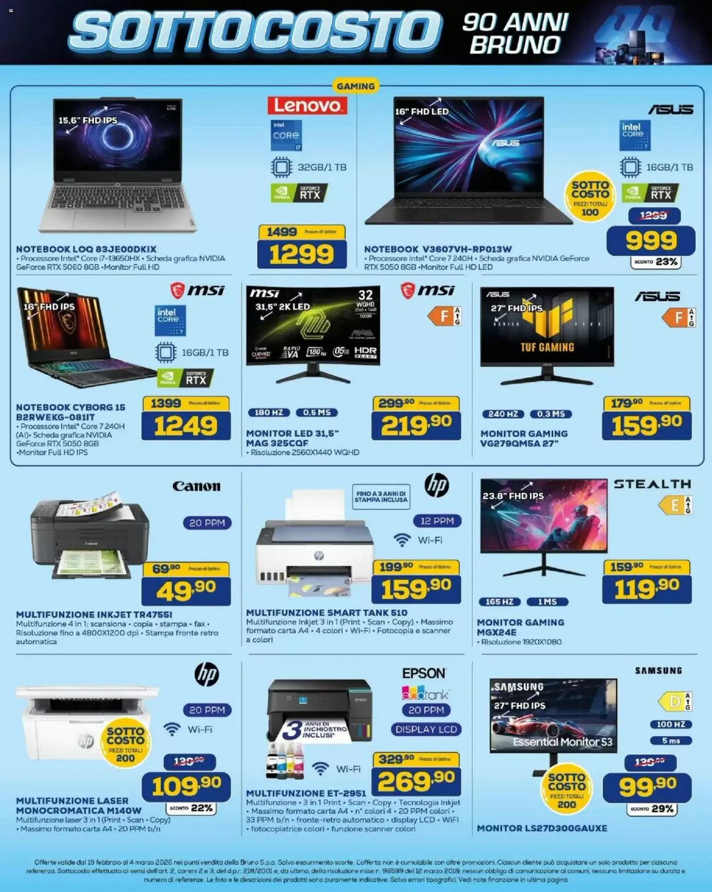 Volantino promozionale Euronics Bruno  valide dal 19/02/2026 - Pagina 9.