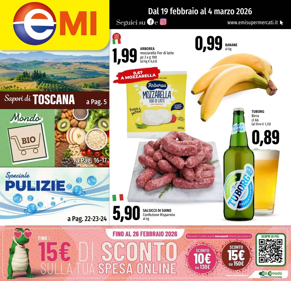 Volantino promozionale Emi Supermercati  valide dal 19/02/2026 - Pagina 1.