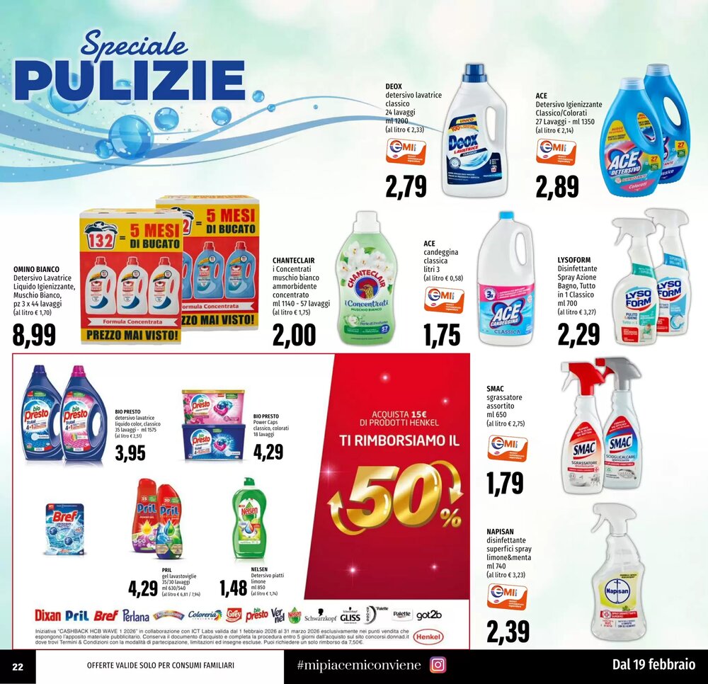 Volantino promozionale Emi Supermercati  valide dal 19/02/2026 - Pagina 22.