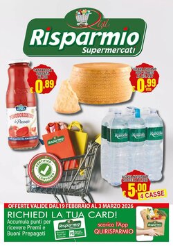 Volantino promozionale Risparmio Supermercati valide dal 19/02/2026