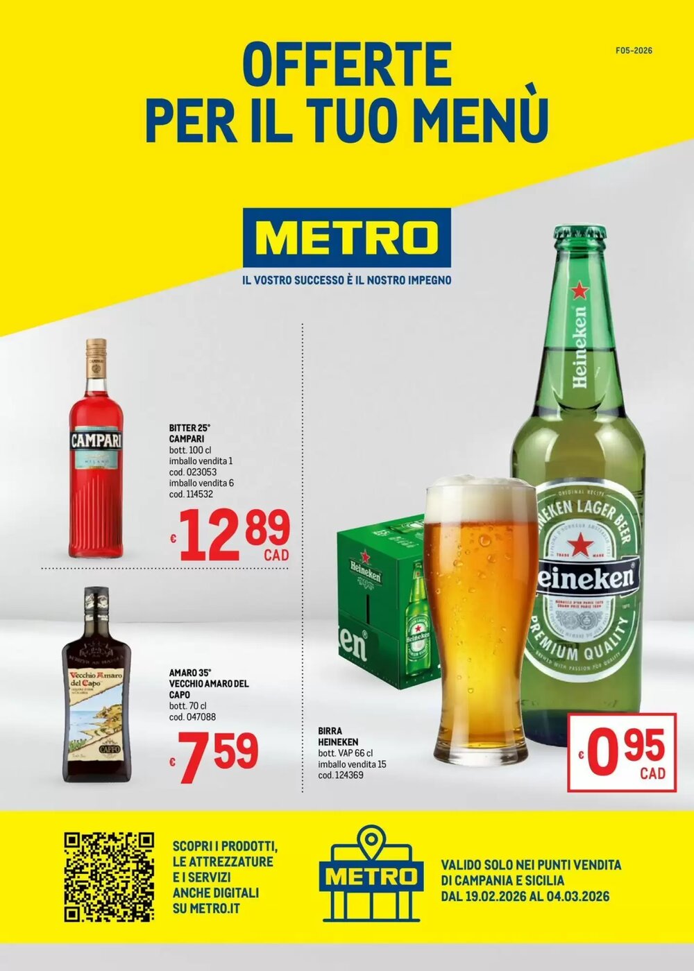 Volantino promozionale Metro  valide dal 19/02/2026 - Pagina 1.