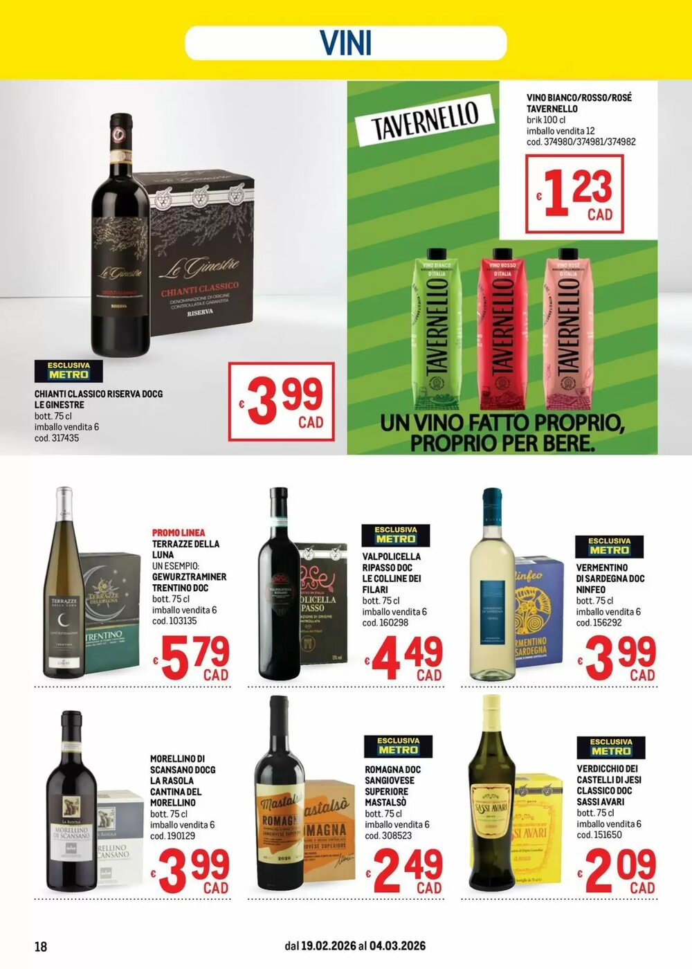 Volantino promozionale Metro  valide dal 19/02/2026 - Pagina 18.