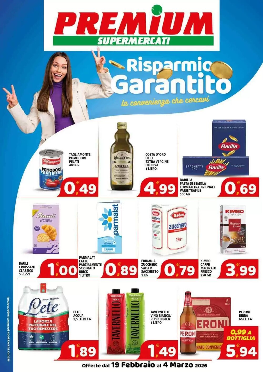 Volantino promozionale Premium Supermercati  valide dal 19/02/2026 - Pagina 1.