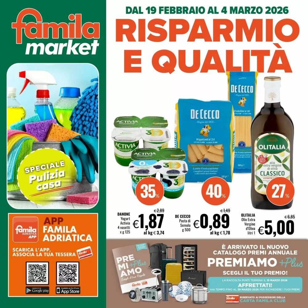 Volantino promozionale Famila Market  valide dal 19/02/2026 - Pagina 1.