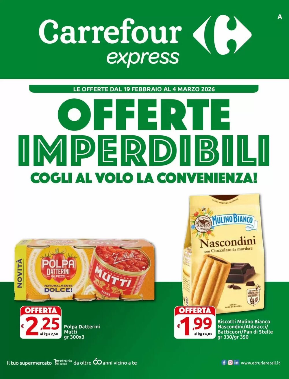 Volantino promozionale Carrefour Express  valide dal 19/02/2026 - Pagina 1.
