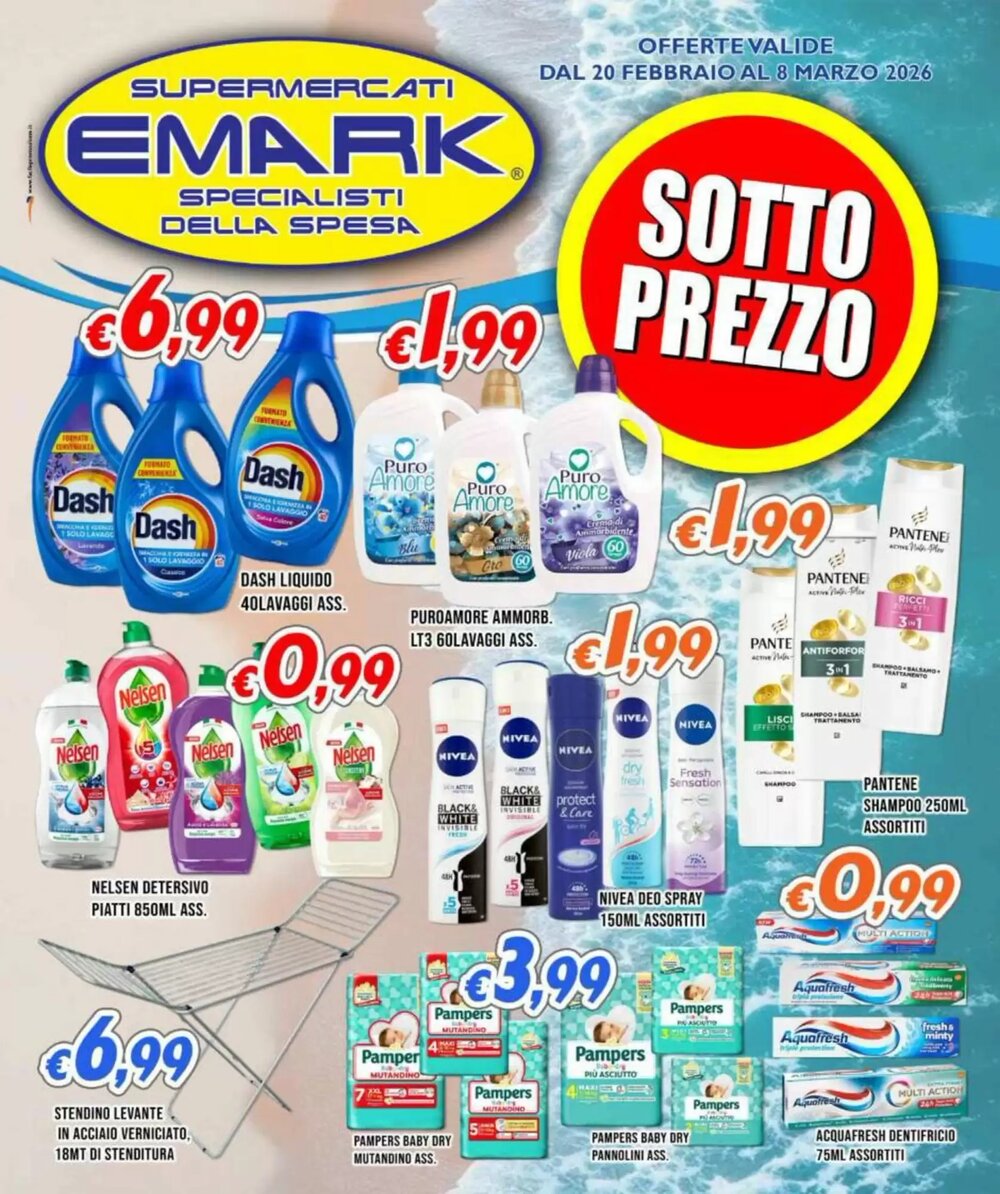 Volantino promozionale Supermercati Emark  valide dal 20/02/2026 - Pagina 1.