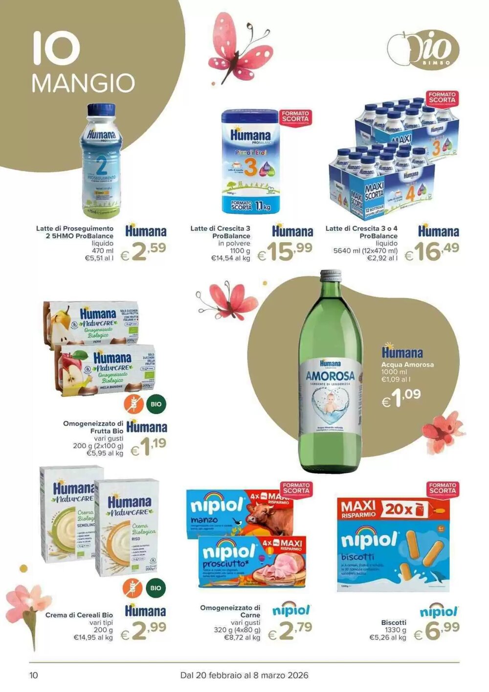 Volantino promozionale Io Bimbo  valide dal 20/02/2026 - Pagina 10.