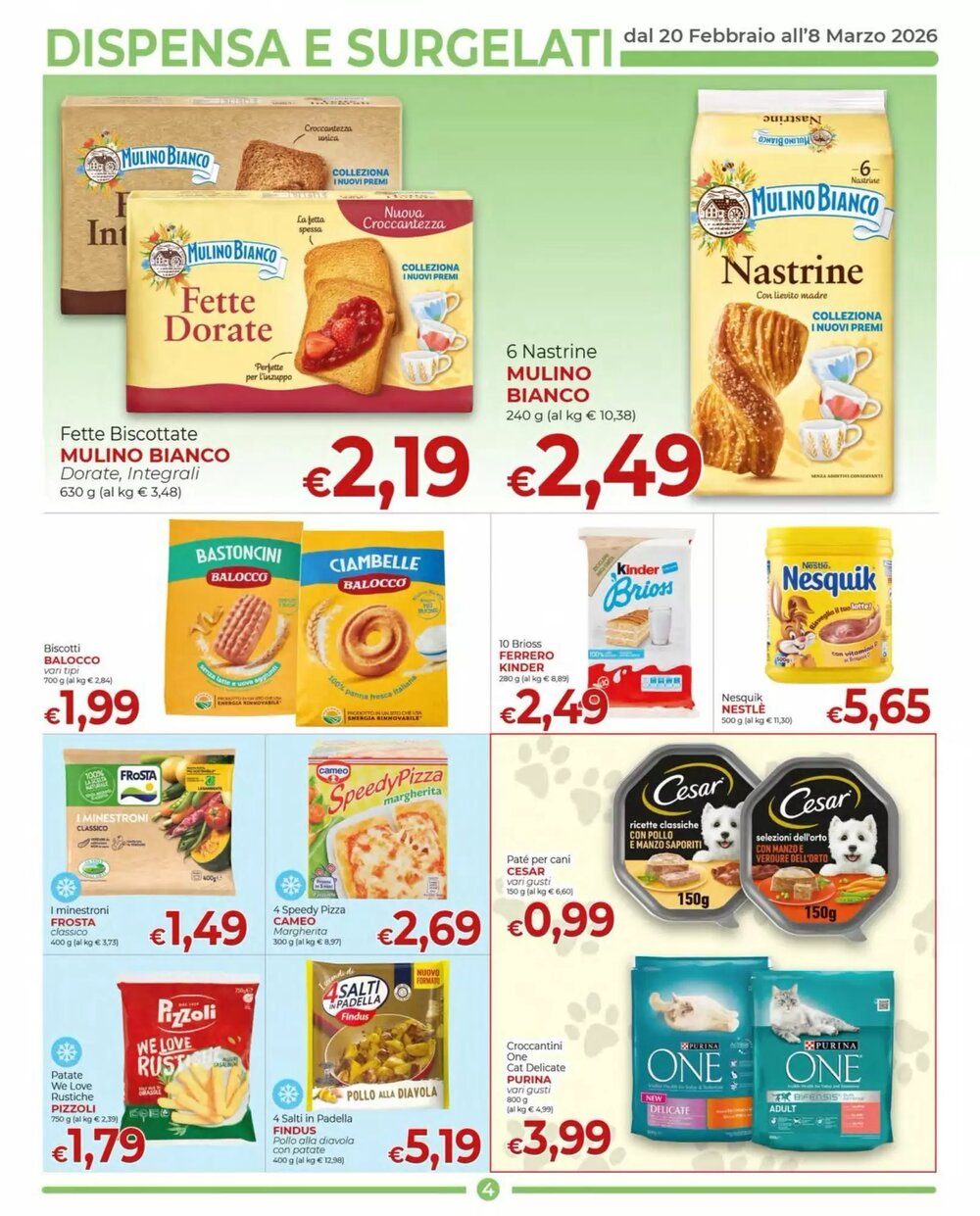 Volantino promozionale Supermercati Nonna Isa  valide dal 20/02/2026 - Pagina 4.